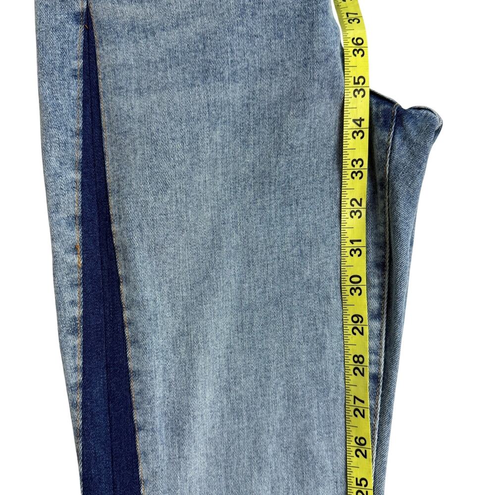 VERONICA BEARD Beverly Two-Tone Skinny Flare Jean in Ripple Dust - Picture 10 of 10